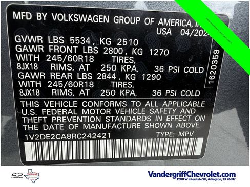 Used 2024 Volkswagen Atlas Cross Sport SE FWD image 31