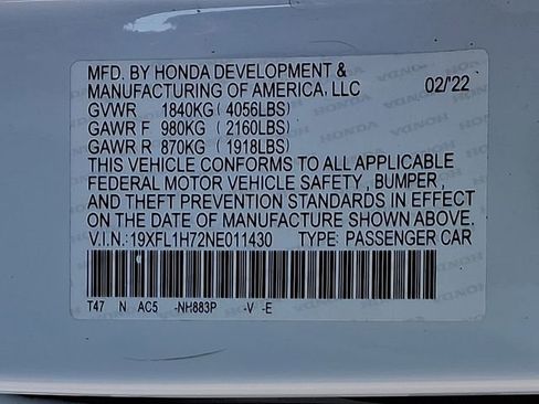 Used 2022 Honda Civic EX-L image 30