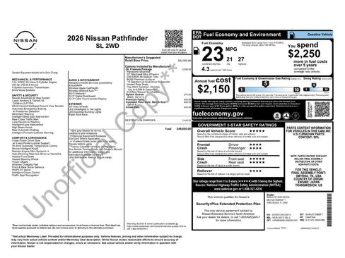 New 2026 Nissan Pathfinder SL w/ SL Premium Package (P04) FWD image 35