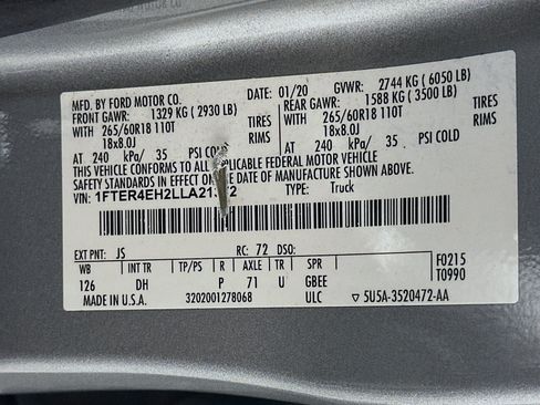 Used 2020 Ford Ranger Lariat w/ Technology Package RWD image 12