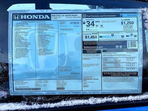 New 2026 Honda Civic Sport image 18