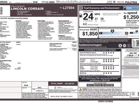 Certified 2023 Lincoln Corsair AWD w/ Equipment Group 102A image 31