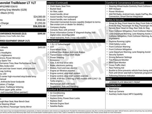 Used 2024 Chevrolet TrailBlazer LT w/ Driver Confidence Package FWD image 52