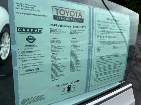 Used 2018 Volkswagen Beetle 2.0T S FWD image 30