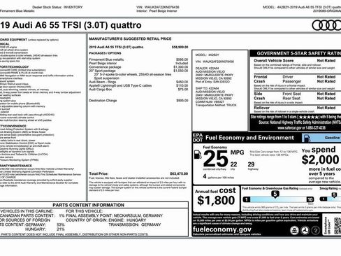 Used 2019 Audi A6 3.0T Premium w/ Convenience Package image 4