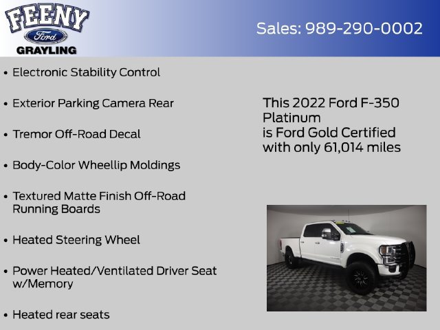 Used 2022 Ford F350 Platinum w/ Tremor Off-Road Package AWD/4WD image 20