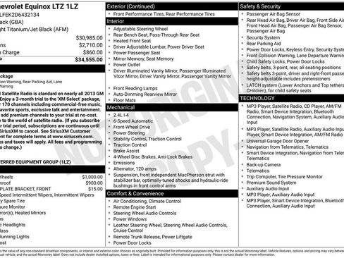 Used 2013 Chevrolet Equinox LTZ FWD image 6
