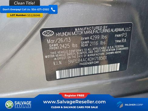 Used 2013 Hyundai Sonata GLS FWD image 16