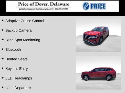 Used 2022 Volkswagen Atlas SEL AWD/4WD image 2