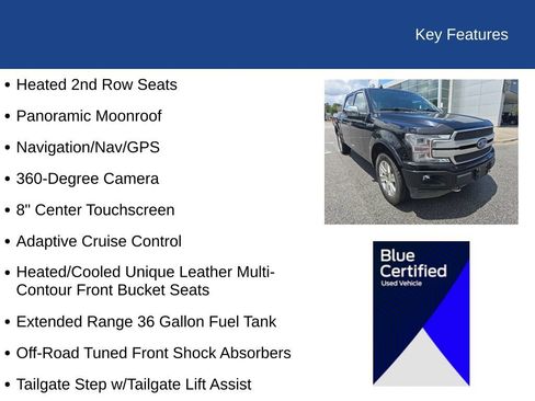 Certified 2020 Ford F150 Platinum w/ Equipment Group 701A Luxury AWD/4WD image 11