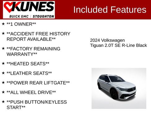 Used 2024 Volkswagen Tiguan SE R-Line AWD/4WD image 3