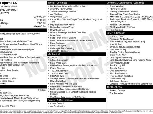 Used 2020 Kia Optima LX image 12