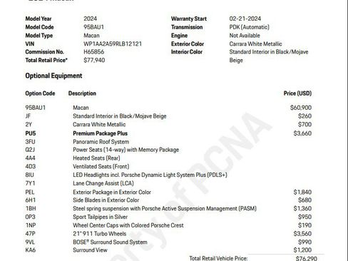 Certified 2024 Porsche Macan AWD/4WD image 12