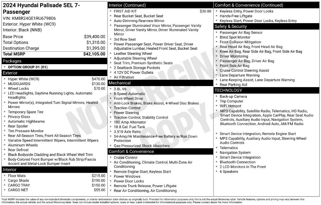 Used 2024 Hyundai Palisade SEL FWD image 24