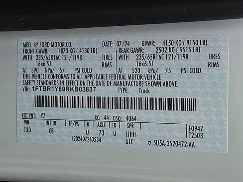 Certified 2024 Ford Transit 250 Low Roof w/ Exterior Upgrade Package RWD image 27