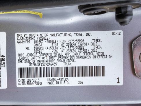 Used 2012 Toyota Tundra Limited image 64