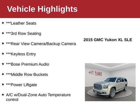 Used 2015 GMC Yukon XL SLE w/ Convenience Package AWD/4WD image 4