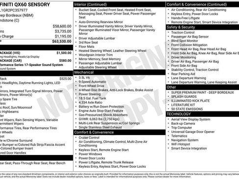 Used 2023 INFINITI QX60 Sensory w/ Vision Package image 36