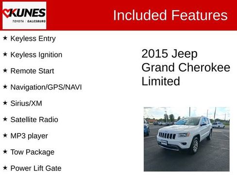 Used 2015 Jeep Grand Cherokee Limited w/ Trailer Tow Group IV AWD/4WD image 3
