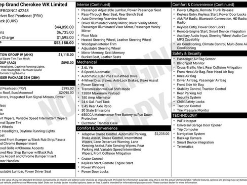 Certified 2022 Jeep Grand Cherokee Limited w/ Trailer Tow Group IV AWD/4WD image 44