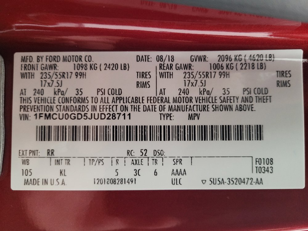 Used 2018 Ford Escape SE w/ SE Sync 3 Package FWD image 33