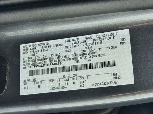Used 2024 Ford F150 XLT w/ Equipment Group 302A MID AWD/4WD image 12