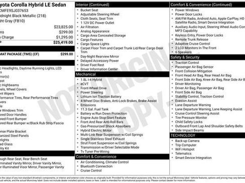 Certified 2025 Toyota Corolla LE w/ Carpet Mat Package (TMS) FWD image 32