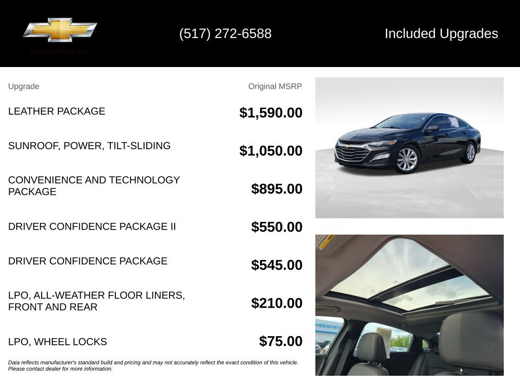 Used 2019 Chevrolet Malibu Hybrid w/ Leather Package FWD image 5