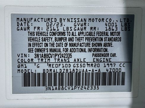 Used 2023 Nissan Sentra SV w/ All-Weather Package image 12