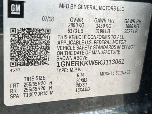 Certified 2019 Chevrolet Traverse Premier w/ Driver Confidence II Package image 21