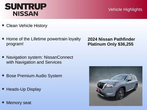 Used 2024 Nissan Pathfinder Platinum w/ Cargo Package image 8
