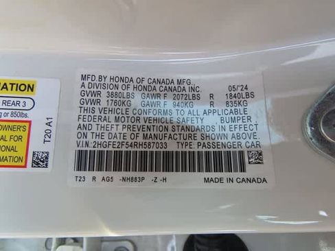 Certified 2024 Honda Civic Sport image 26