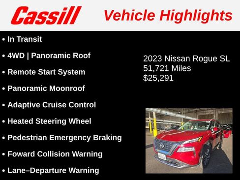 Used 2023 Nissan Rogue SL w/ SL Premium Package AWD/4WD image 3
