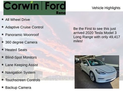 Used 2020 Tesla Model 3 Long Range image 4