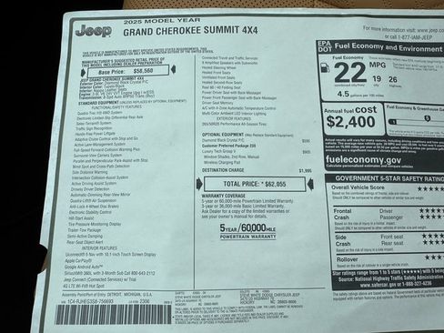 New 2025 Jeep Grand Cherokee Summit w/ Luxury Tech Group V image 36