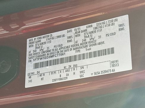 Used 2021 Ford F150 Lariat w/ Equipment Group 502A High image 32