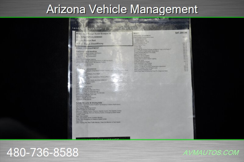 Used 2020 Land Rover Range Rover Evoque SE AWD/4WD image 41