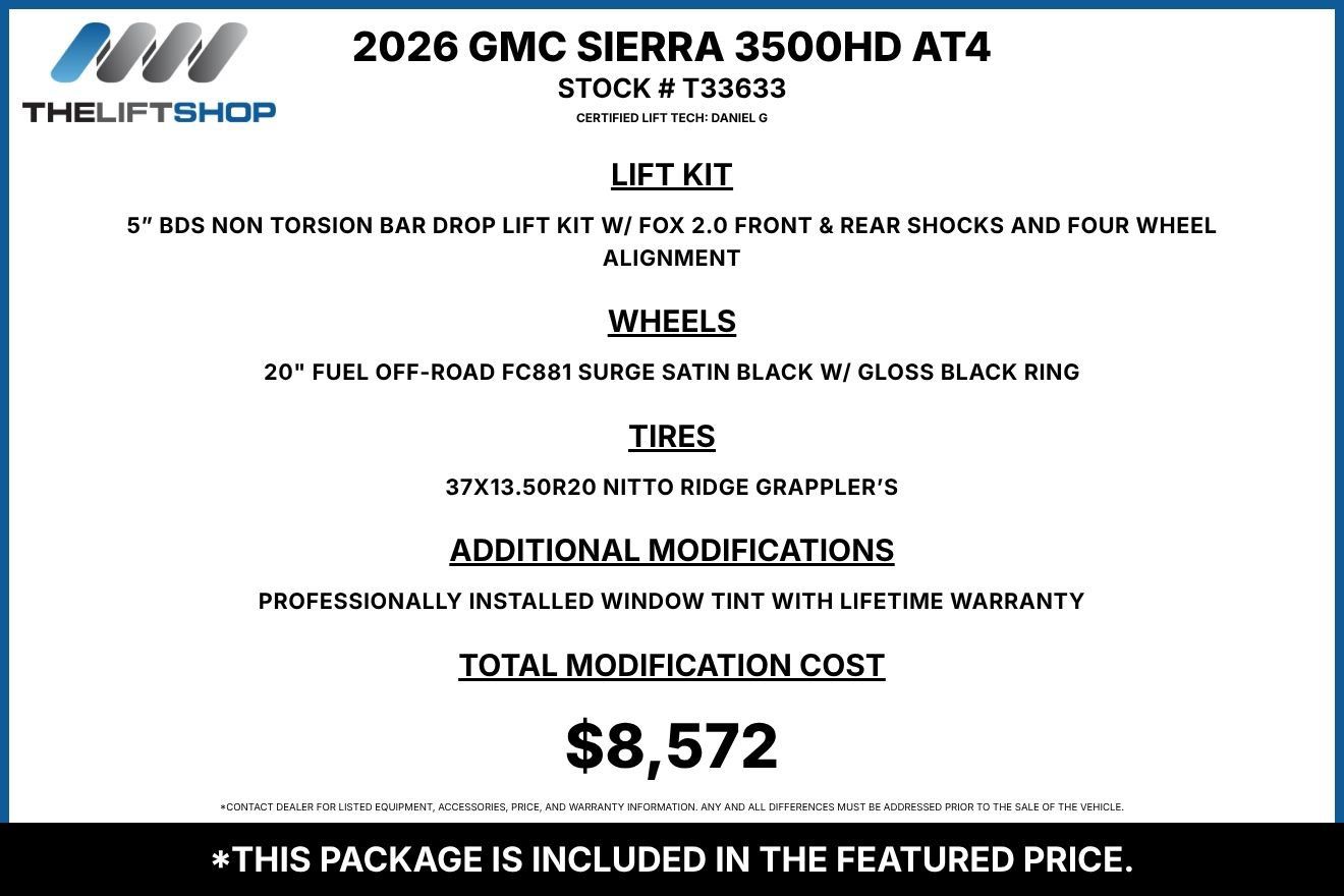 Used 2026 GMC Sierra 3500 AT4 w/ AT4 Premium Plus Package AWD/4WD image 2