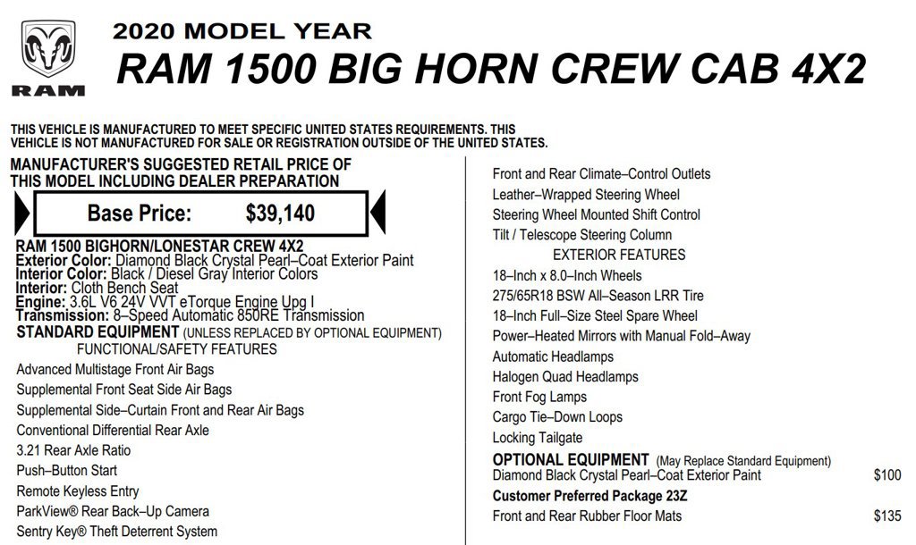 Used 2020 RAM 1500 Big Horn RWD image 20
