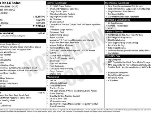 Used 2017 Kia Rio LX w/ Power Package FWD image 4