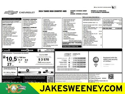 Certified 2024 Chevrolet Tahoe High Country