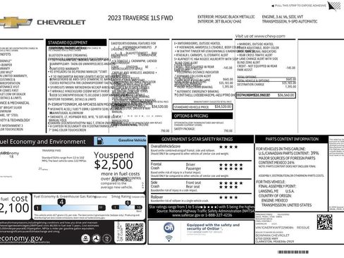 Used 2023 Chevrolet Traverse LS w/ Safety Package FWD image 10