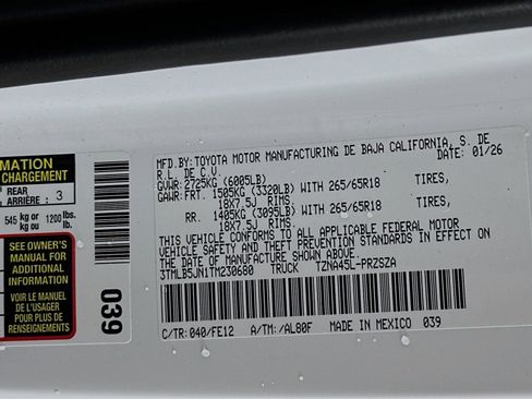 New 2026 Toyota Tacoma TRD Sport AWD/4WD image 31