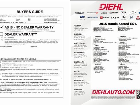 Used 2015 Honda Accord EX-L image 34