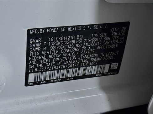 New 2026 Honda HR-V LX image 36