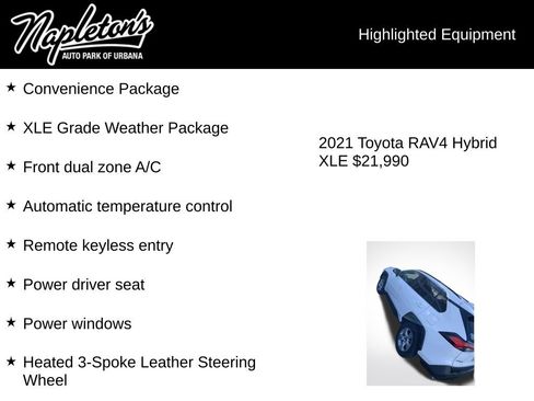 Used 2021 Toyota RAV4 XLE w/ Convenience Package image 2