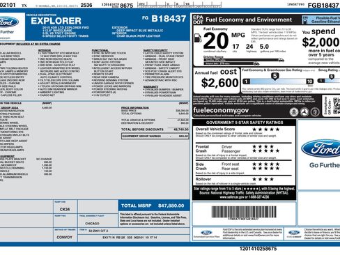 Used 2015 Ford Explorer Limited w/ Equipment Group 302A FWD image 28