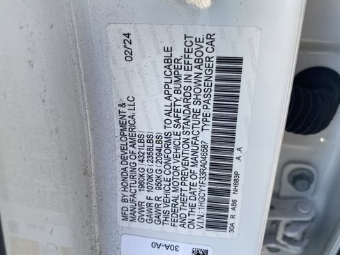 Certified 2024 Honda Accord EX image 6