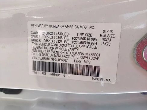 Used 2016 Honda CR-V Touring image 18