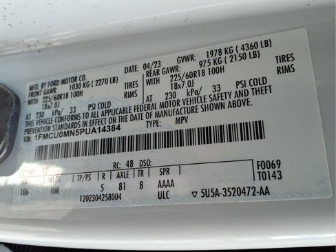 Certified 2023 Ford Escape ST-Line w/ Tech Pack #1 FWD image 24